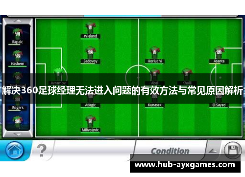 解决360足球经理无法进入问题的有效方法与常见原因解析